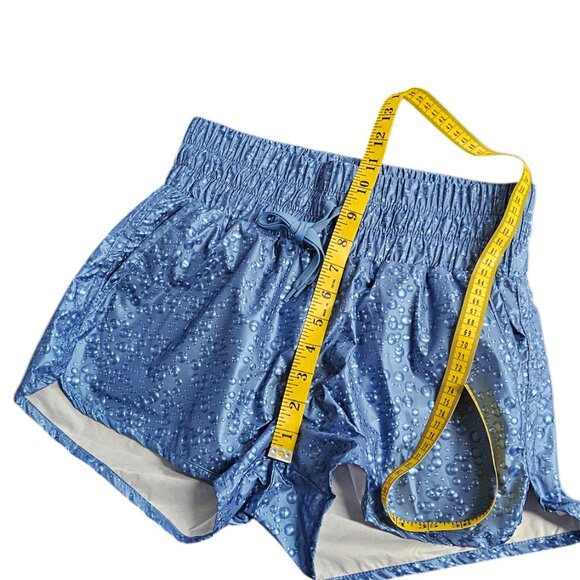 ZYIA Bomber Bubble High Rise Tie Waist Athletic Shorts Blue, Lined,  Size Small - Picture 5 of 8